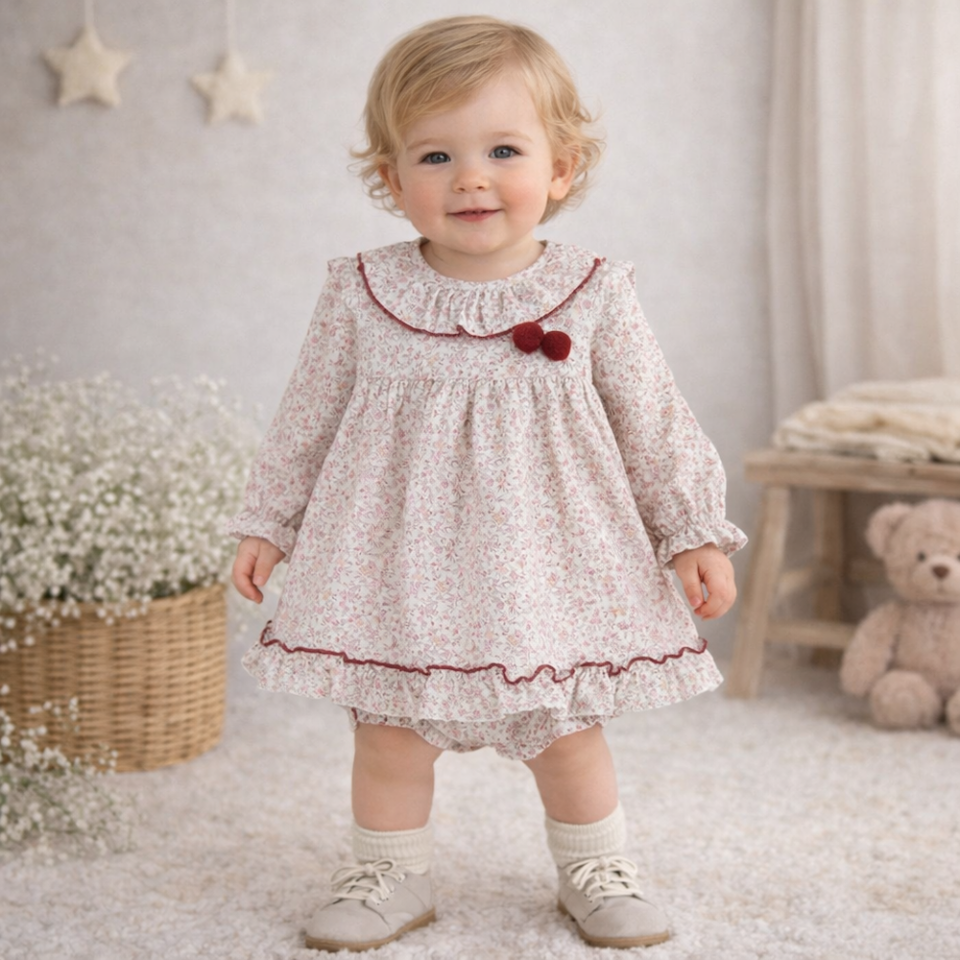 CONJUNTO FLORES ROJO