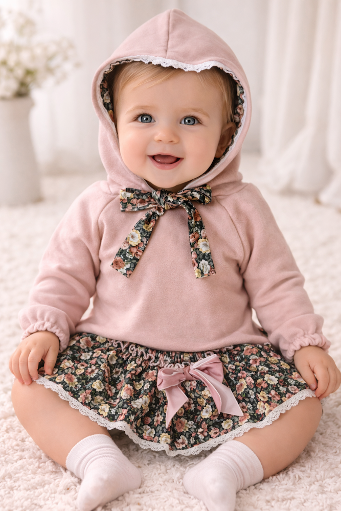 CONJUNTO ROSA FLORES NIÑA0