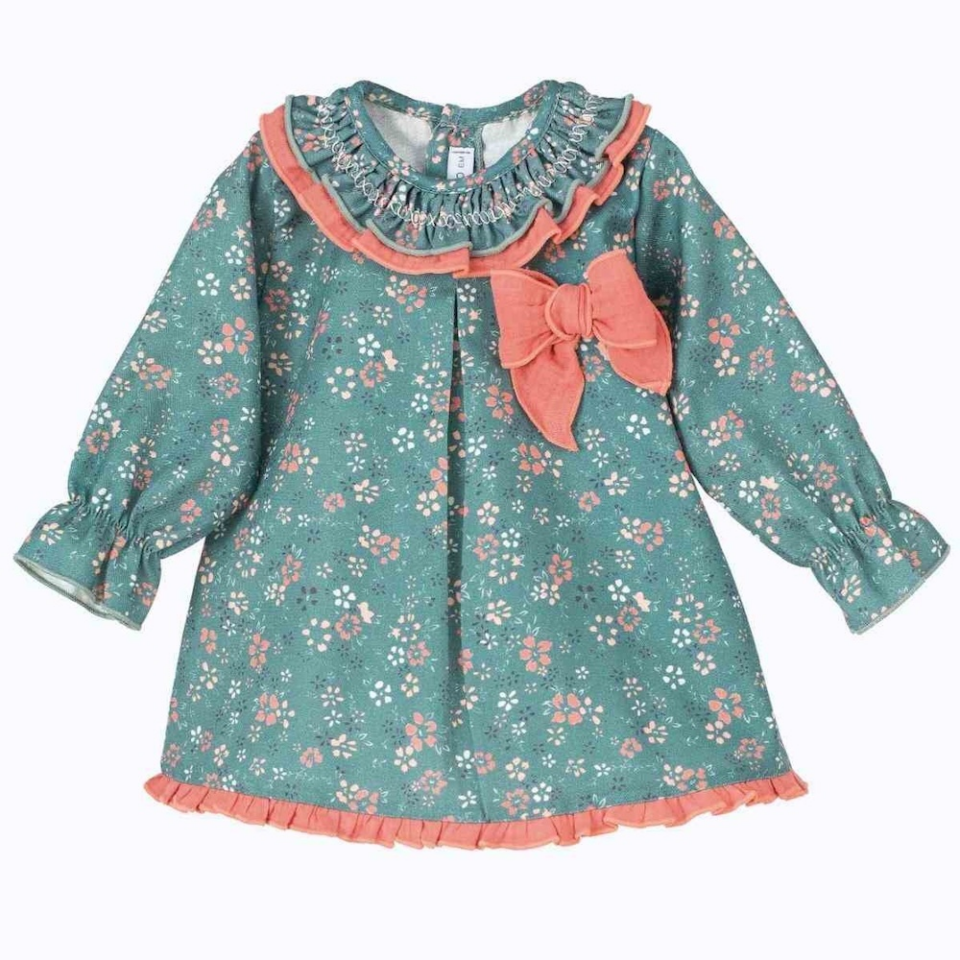 VESTIDO VERDE FLORES 1